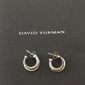 David Yurman Crossover Hoop Earings
